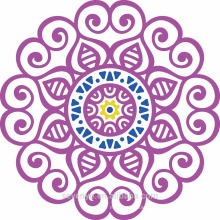 100% soft cotton purple mandala round towels for beach